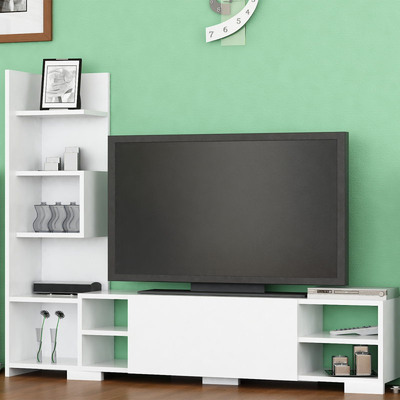 Σύνθετο Σαλονιού (160x29.5x120) A-G Pera 788DEC3059 White