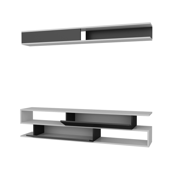 Σύνθετο Σαλονιού (176x31.5x39) A-G Sims 788DEC3061 Black/White