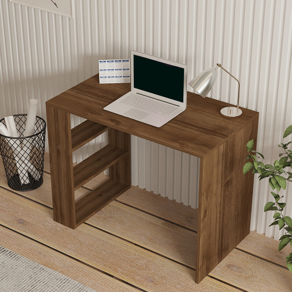 Γραφείο Με Βιβλιοθήκη (90x50x70) A-G Cool 835PUQ3810 Walnut