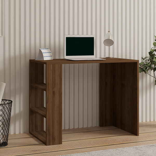 Γραφείο Με Βιβλιοθήκη (90x50x70) A-G Cool 835PUQ3810 Walnut