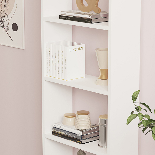 Βιβλιοθήκη Δαπέδου 5 Θέσεων (50x19.6x150) A-G New 835PUQ3627 White