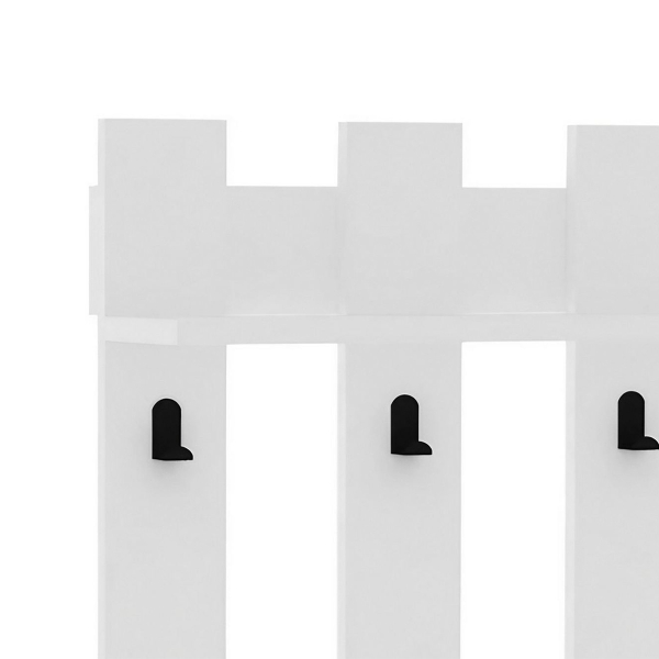 Κρεμάστρα Τοίχου 4 Θέσεων Με Ράφι (70x18x70) A-G Carina 835PUQ4004 White