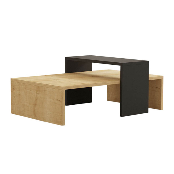 Τραπέζι Σαλονιού Με Ράφι (80x50x32) A-G Glow 835PUQ2818 Sapphire/Anthracite