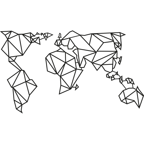 Διακοσμητικό Τοίχου (100x58) A-G World Map2 891TNL1174