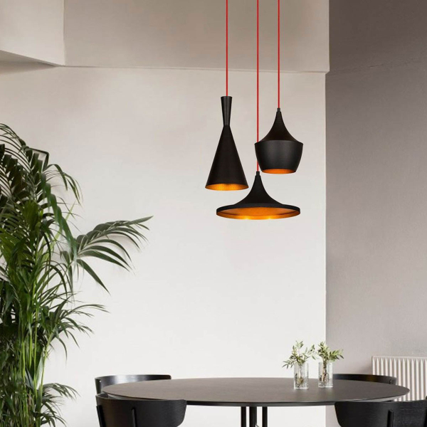 Φωτιστικό Οροφής Τρίφωτο A-G Elmas 892OPV1562 Black/Gold