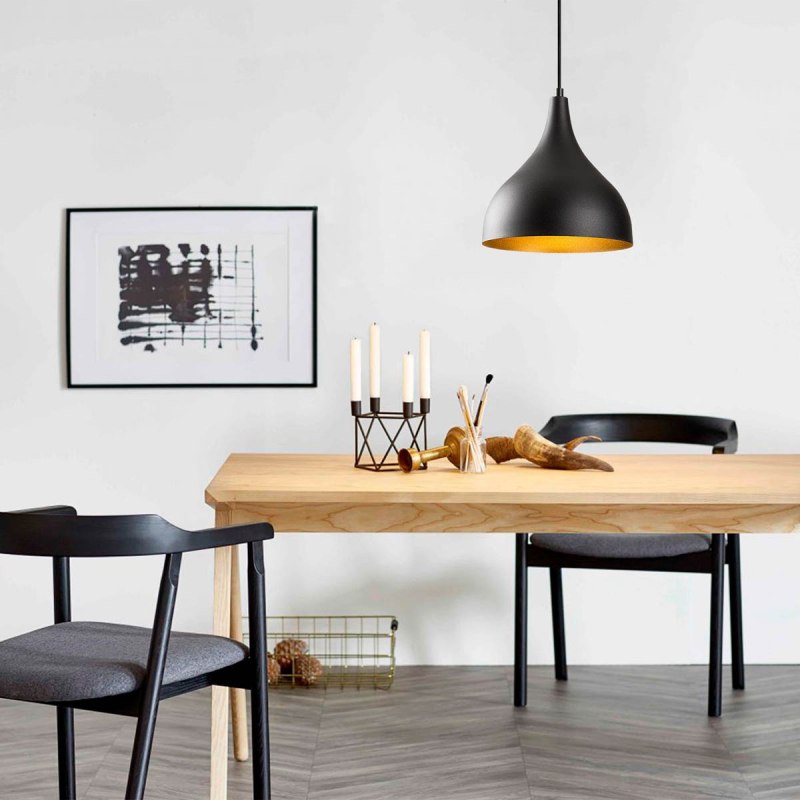 Φωτιστικό Οροφής Μονόφωτο A-G Saglam 892OPV1564 Black/Gold