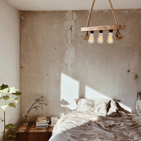 Φωτιστικό Οροφής Τρίφωτο A-G Erebos 521SHN3116 Wooden