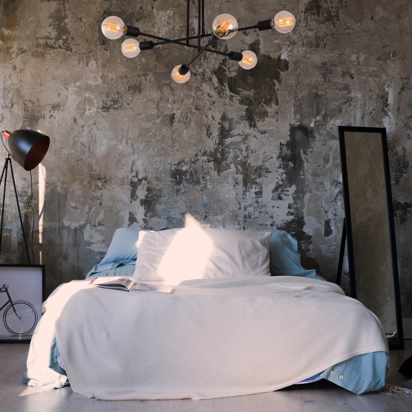 Φωτιστικό Οροφής Πολύφωτο A-G Flower 521SHN1132 Black