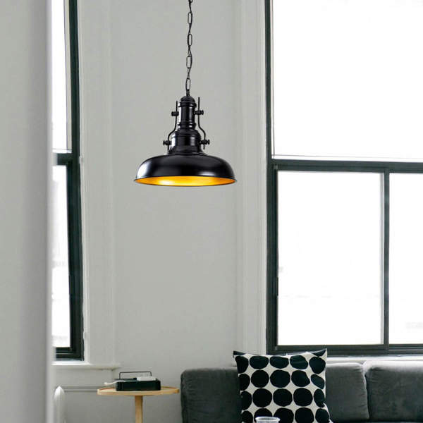 Φωτιστικό Οροφής Μονόφωτο A-G Berceste 521SHN3159 Black