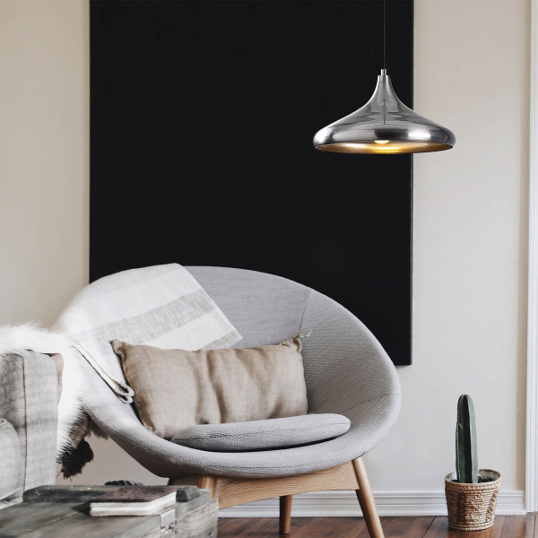 Φωτιστικό Οροφής Μονόφωτο A-G Berceste 521SHN3167 Silver