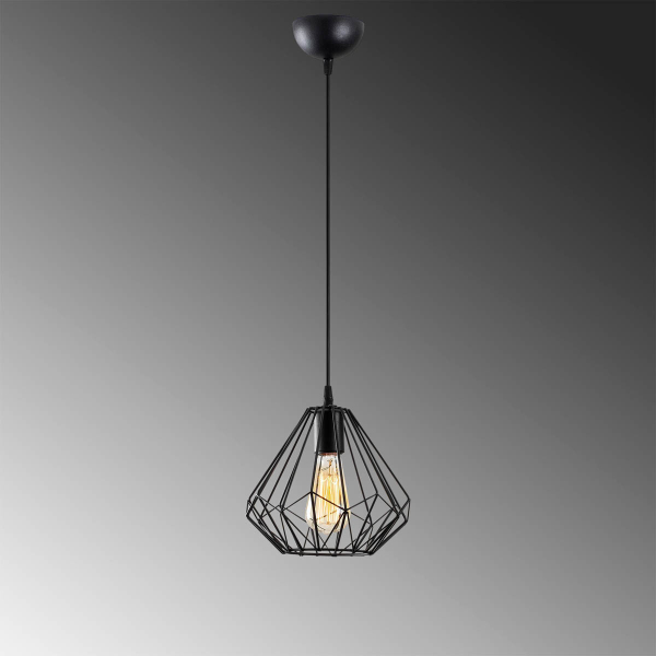 Φωτιστικό Οροφής Μονόφωτο A-G Diamond 521SHN3392 Black