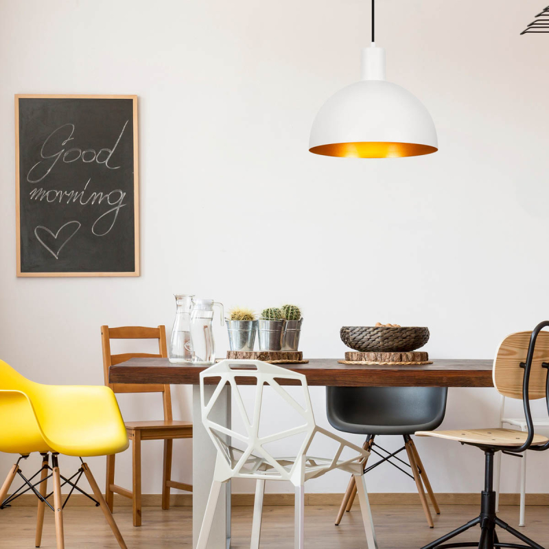 Φωτιστικό Οροφής Μονόφωτο A-G Sivani 527ABY1729 White/Gold