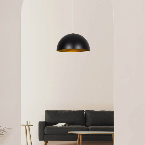 Φωτιστικό Οροφής Μονόφωτο A-G Sivani 892OPV1787 Black/Gold