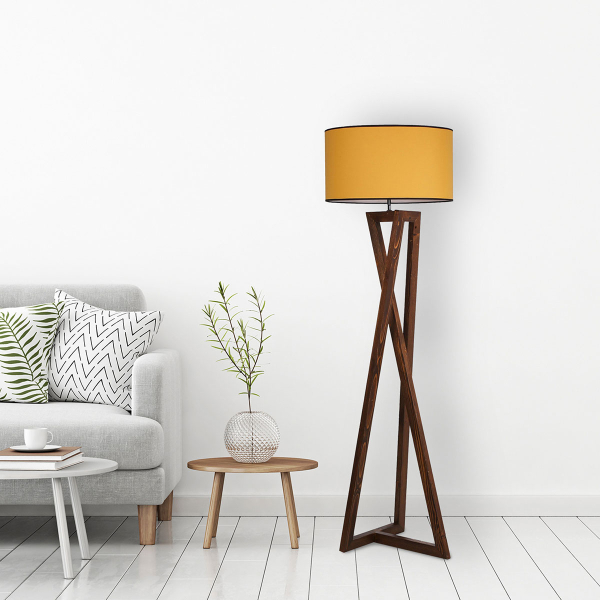 Φωτιστικό Δαπέδου A-G Macka 534LUN2156 Walnut/Mustard
