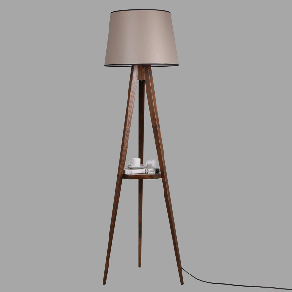 Φωτιστικό Δαπέδου Με Ράφι A-G Pramit 534LUN2176 Walnut