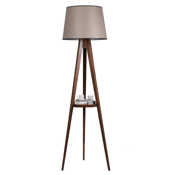 Φωτιστικό Δαπέδου Με Ράφι A-G Pramit 534LUN2176 Walnut