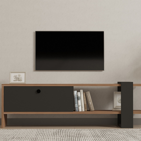 Έπιπλο Τηλεόρασης (120x25x36.8) A-G Ova 835PUQ3030 Oak/Anthracite
