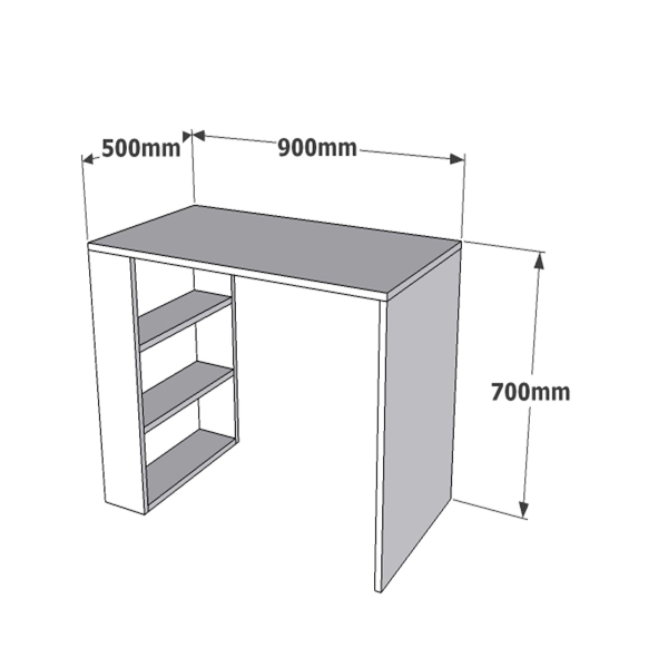 Γραφείο Με Βιβλιοθήκη (90x50x70) A-G Pelit 835PUQ3822 Pine