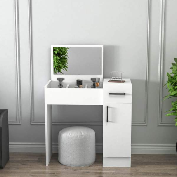 Μπουντουάρ Με Καθρέφτη (77x37.3x108.8) A-G Inci 550ARN2201 White