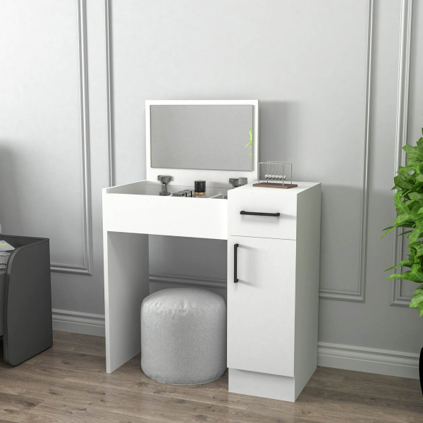 Μπουντουάρ Με Καθρέφτη (77x37.3x108.8) A-G Inci 550ARN2201 White