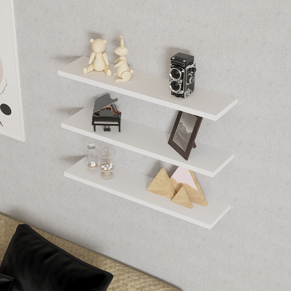 Ράφια Τοίχου (Σετ 3τμχ) A-G Boss 835PUQ1658 White