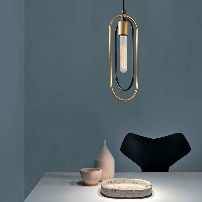 Φωτιστικό Οροφής Μονόφωτο A-G Cerco 584TTM1192 Black/Gold