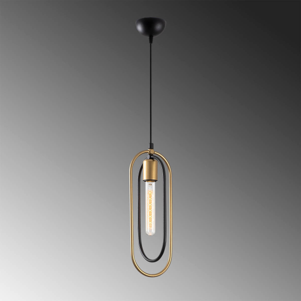 Φωτιστικό Οροφής Μονόφωτο A-G Cerco 584TTM1192 Black/Gold