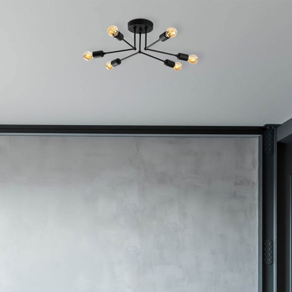 Φωτιστικό Οροφής Πολύφωτο A-G Sparrow 584TTM1227 Black
