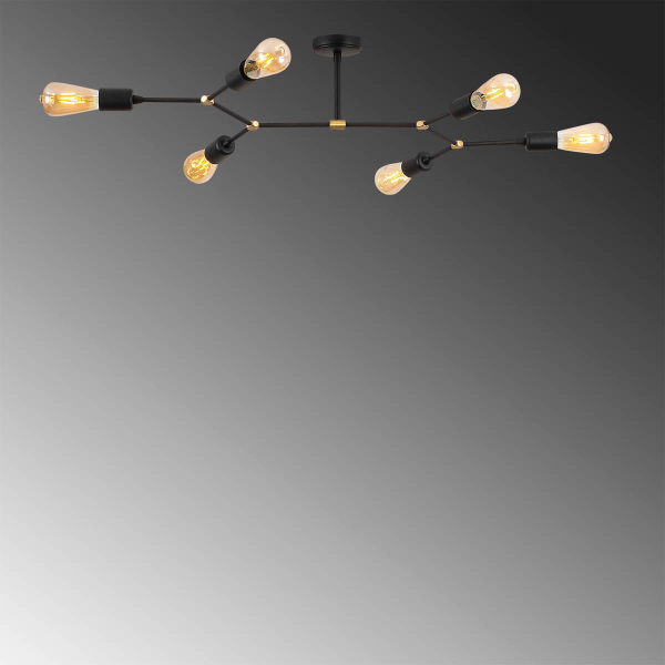 Φωτιστικό Οροφής Πολύφωτο A-G Sparrow 584TTM1251 Black