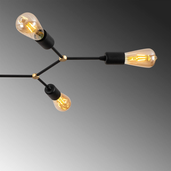 Φωτιστικό Οροφής Πολύφωτο A-G Sparrow 584TTM1251 Black