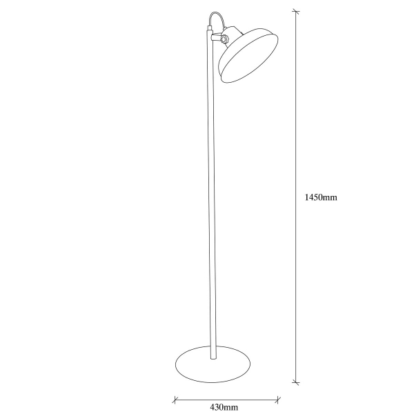 Φωτιστικό Δαπέδου A-G Lik 584TTM1507 Black/Gold