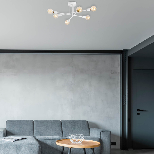 Φωτιστικό Οροφής Πολύφωτο A-G Flower 521SHN3434 White