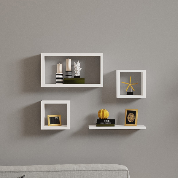 Ράφια Τοίχου (Σετ 4τμχ) A-G Babi 495SSE1103 White