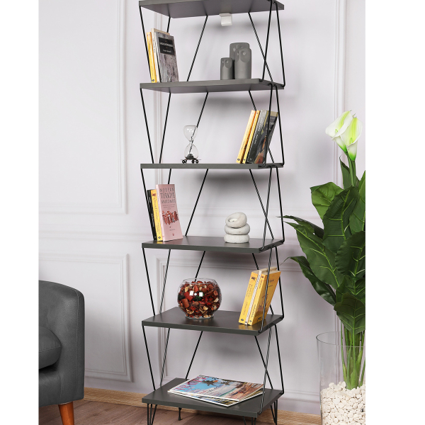 Ραφιέρα Δαπέδου 6 Θέσεων (46x30x165) A-G Balaban 854KLN4316 Anthracite