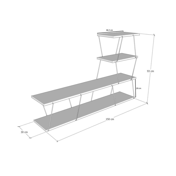 Έπιπλο Τηλεόρασης (120x33.5x40) A-G Ilgaz 854KLN4327 Pine