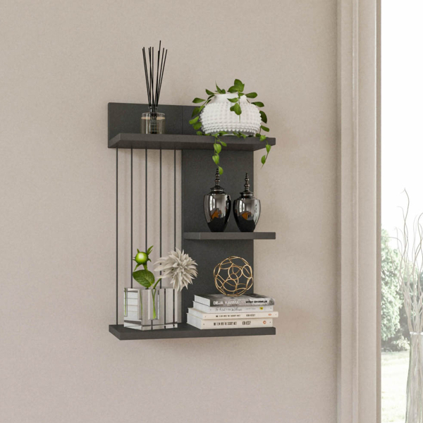 Ραφιέρα Τοίχου (40x19x60) A-G Kinik 854KLN1739 Anthracite