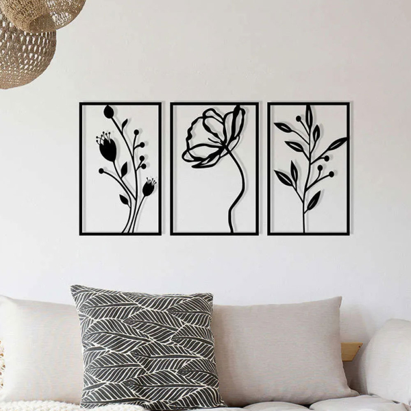 Διακοσμητικό Τοίχου (Σετ 3τμχ) A-G Flowers 279ENZ1241