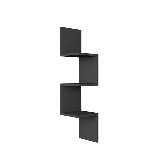 Γωνιακή Βιβλιοθήκη Τοίχου 3 Θέσεων (25x25x105.4) A-G Zikzak 835PUQ1669 Anthracite