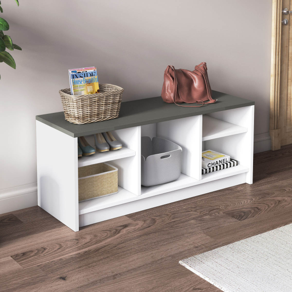 Έπιπλο Εισόδου Με Αποθηκευτικό Χώρο (100x35x40) A-G London 475OLV1801 White/Anthracite