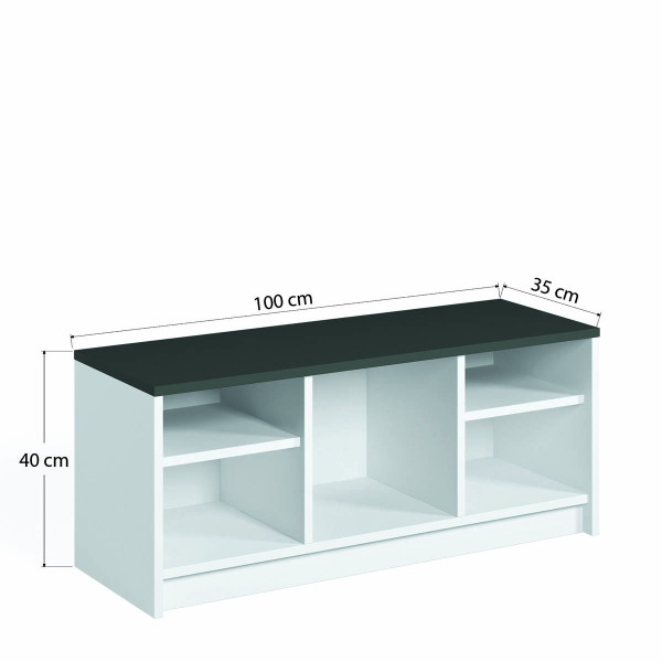 Έπιπλο Εισόδου Με Αποθηκευτικό Χώρο (100x35x40) A-G London 475OLV1801 White/Anthracite