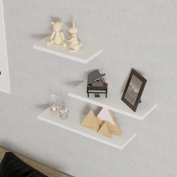 Ράφια Τοίχου (Σετ 3τμχ) A-G Leila 495SSE1139 White