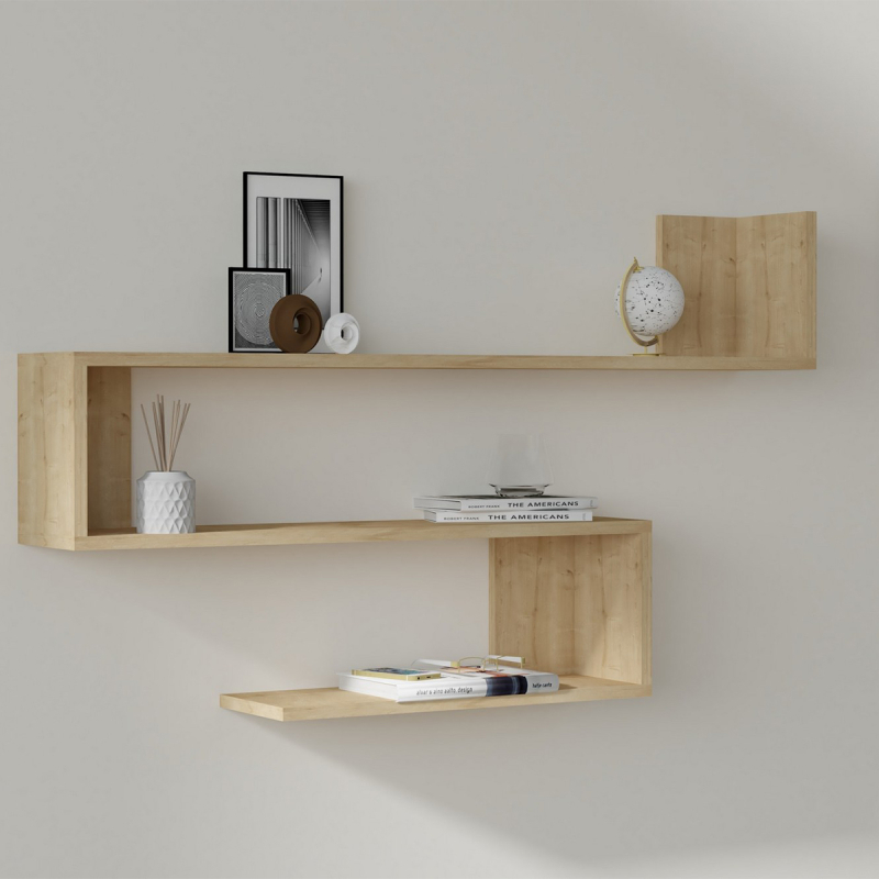 Ραφιέρα Τοίχου (120x20x71) A-G Penne 495SSE1147 Oak