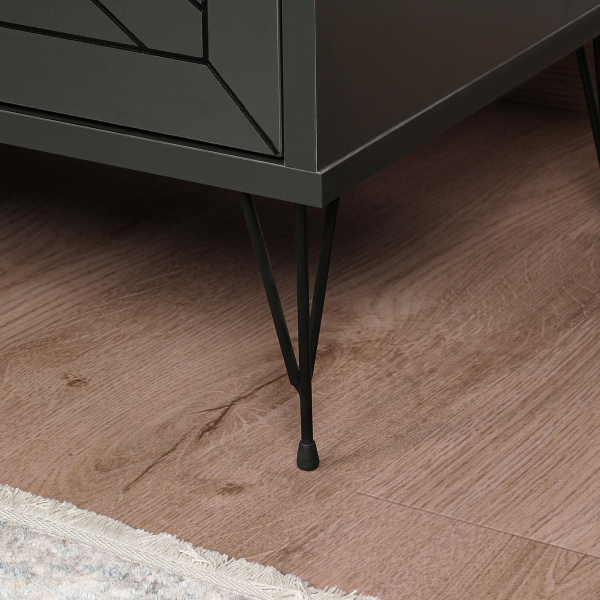 Κομοδίνο Με 2 Συρτάρια (50x40x55) A-G Luna 854KLN3310 Anthracite