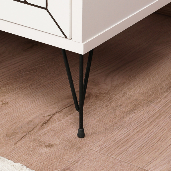 Κομοδίνο Με 2 Συρτάρια (50x40x55) A-G Luna 854KLN3313 White