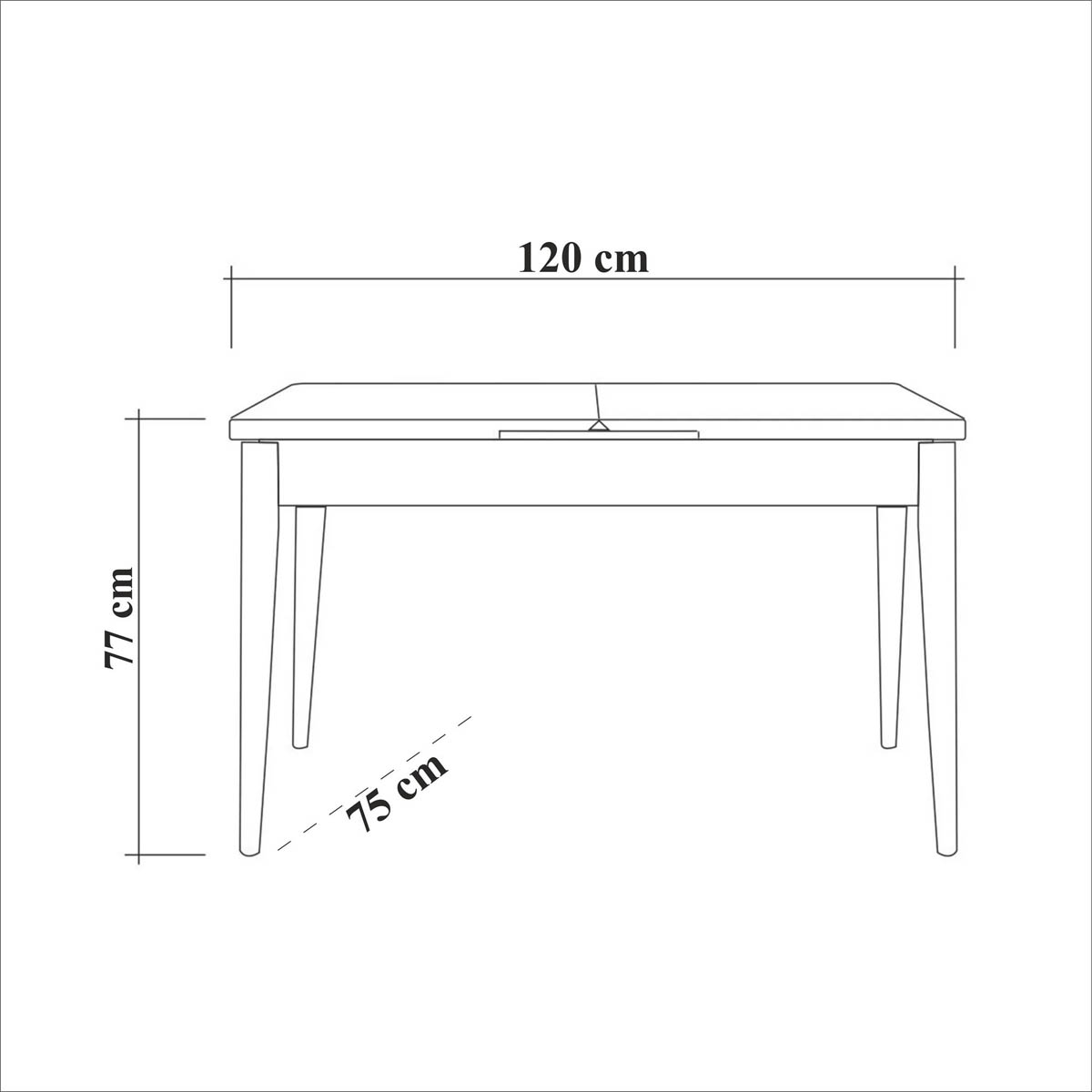 Τραπέζι Κουζίνας (120X75X77) A-G Costa Masa 869Vel5188 Pine Home Έπιπλα & Τραπεζαρίας Τραπέζια - Τραπεζαρίες Spitishop