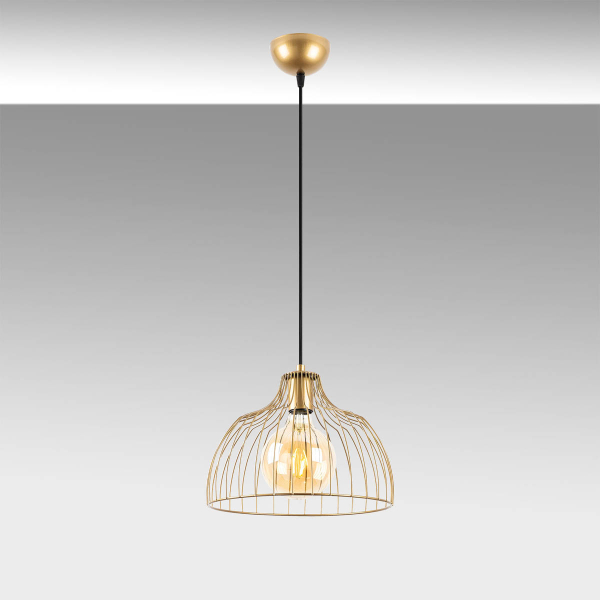 Φωτιστικό Οροφής Μονόφωτο A-G Kozan 942FLG1475 Shiny Gold