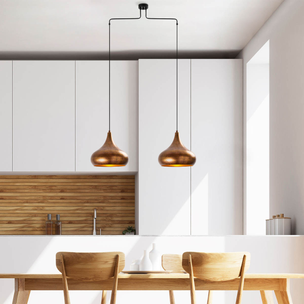 Φωτιστικό Οροφής Δίφωτο A-G Muba 942FLG1479 Patina