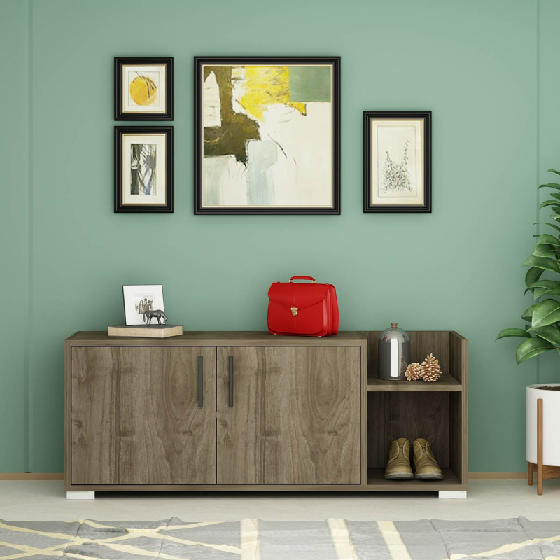 Έπιπλο Εισόδου - Παπουτσοθήκη Με Αποθηκευτικό Χώρο (110x35x50) A-G Sunrise 475OLV1804 Walnut