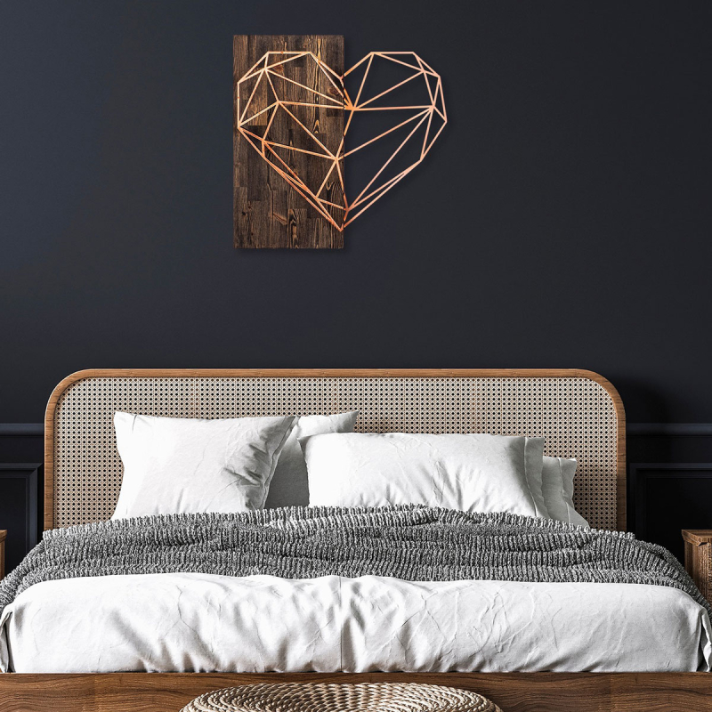 Διακοσμητικό Τοίχου (58x58) A-G Heart Copper 899SKL2240