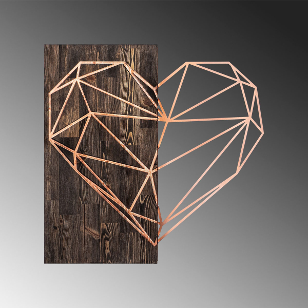 Διακοσμητικό Τοίχου (58x58) A-G Heart Copper 899SKL2240